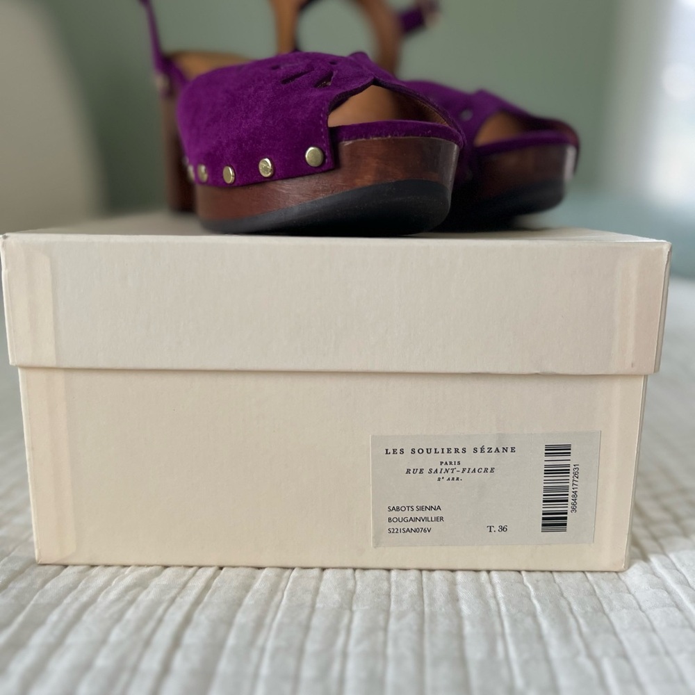Sézane Sienna Suede Clogs Women's - Picture 2 of 5